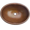 Terra Hammered Oval Bathroom Copper Sink