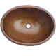 Terra Hammered Oval Bathroom Copper Sink