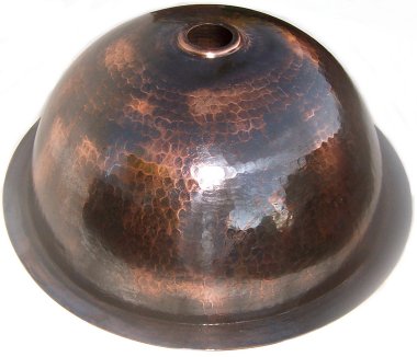 Undermount Hammered Round Bathroom Black Nickel Sink Details