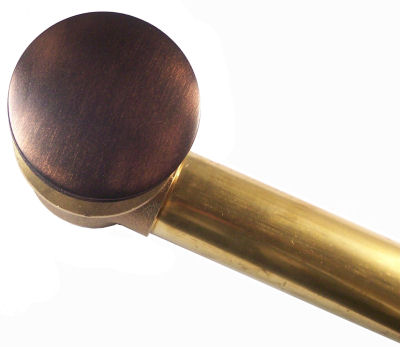 Soft Toe Touch Venetian Bronze Bathtub Drain Close-Up