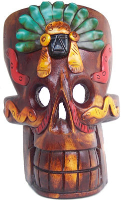 The Skull, Carved Wood Mask