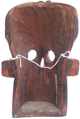 The Skull, Carved Wood Mask Details
