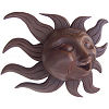 Big Brown Carved Wood Sunface
