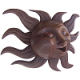 Big Brown Carved Wood Sunface