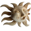 Medium Natural Carved Wood Sunface