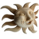 Medium Natural Carved Wood Sunface