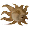 Big Natural Carved Wood Sunface