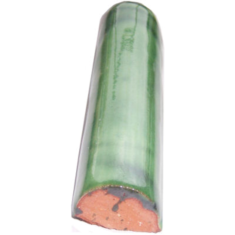 TalaMex Washed Green Talavera Clay Pencil 6 in. Close-Up