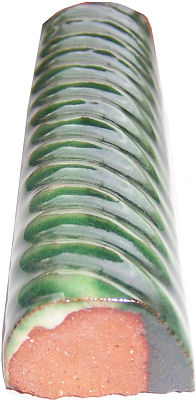 TalaMex Green Talavera Clay Rope 4 in. Close-Up