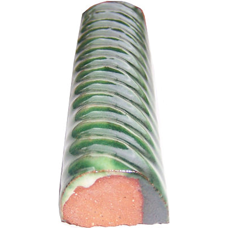 TalaMex Green Talavera Clay Rope 6 in. Close-Up