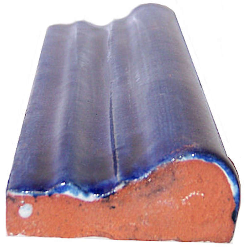 TalaMex Cobalt Blue Chair Rail Molding 4 in. Close-Up