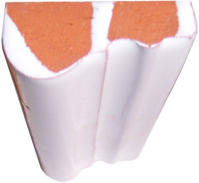TalaMex Pure White Chair Rail Molding 4 in. Close-Up