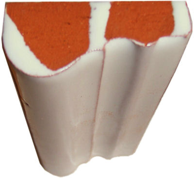 TalaMex Mexican White Chair Rail Molding 4 in. Close-Up