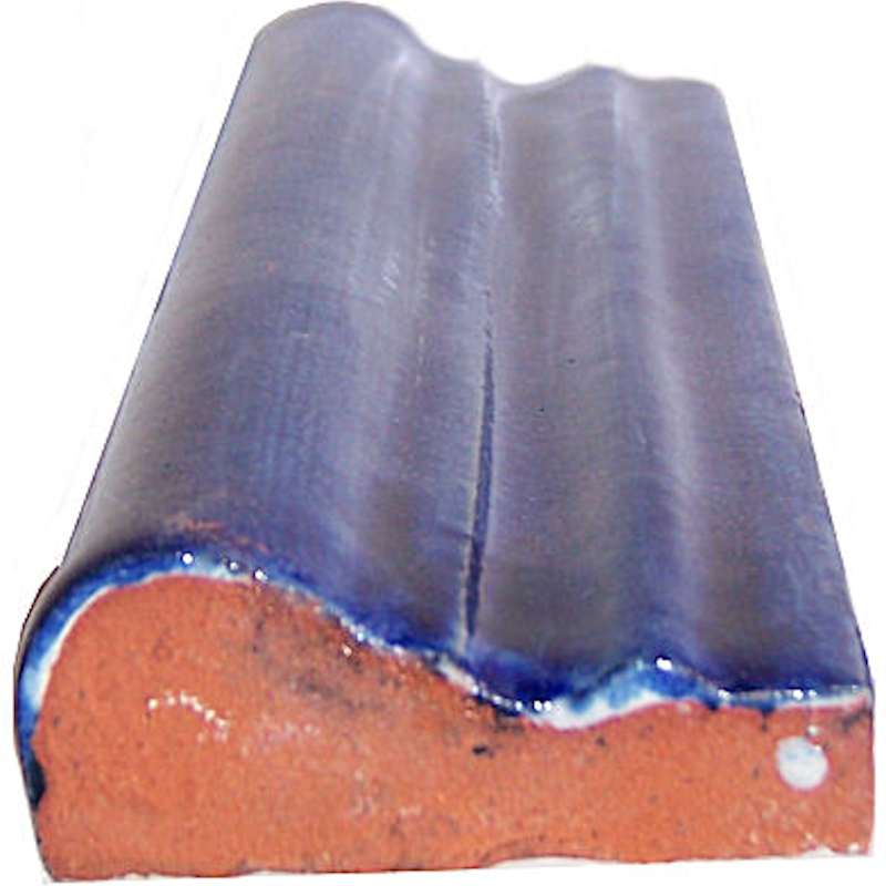 TalaMex Cobalt Blue Chair Rail Molding 6 in. Close-Up