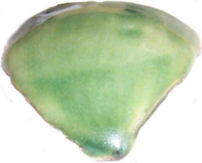 TalaMex Green Clay Talavera Quarter Round Beak Close-Up