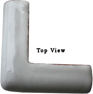 TalaMex Pure White Chair Rail Corner Molding Close-Up