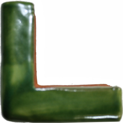 TalaMex Green Chair Rail Corner Molding Close-Up