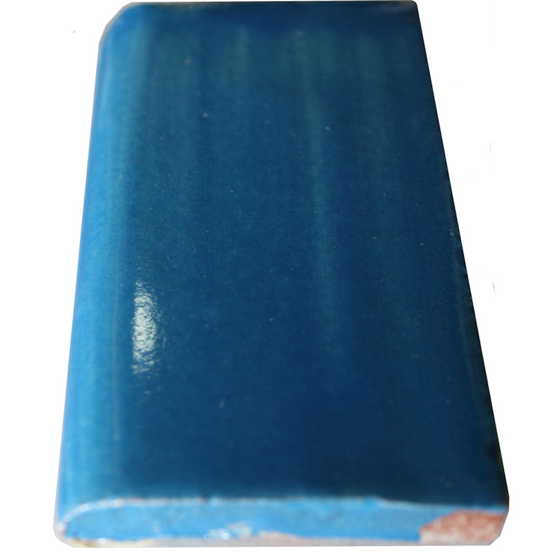 TalaMex Aqua Blue Bullnose 4 in. Close-Up