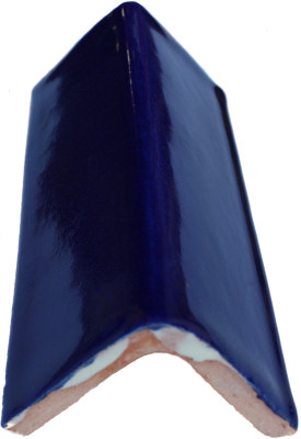 TalaMex Cobalt Blue Talavera Clay V-Cap 6 in. Close-Up