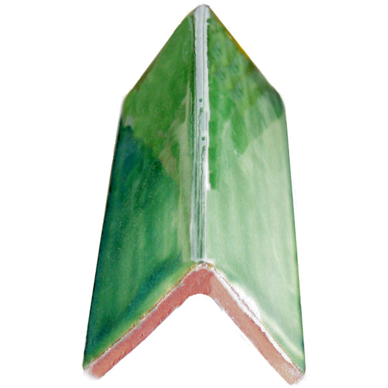 TalaMex Green Talavera Clay V-Cap 6 in. Close-Up