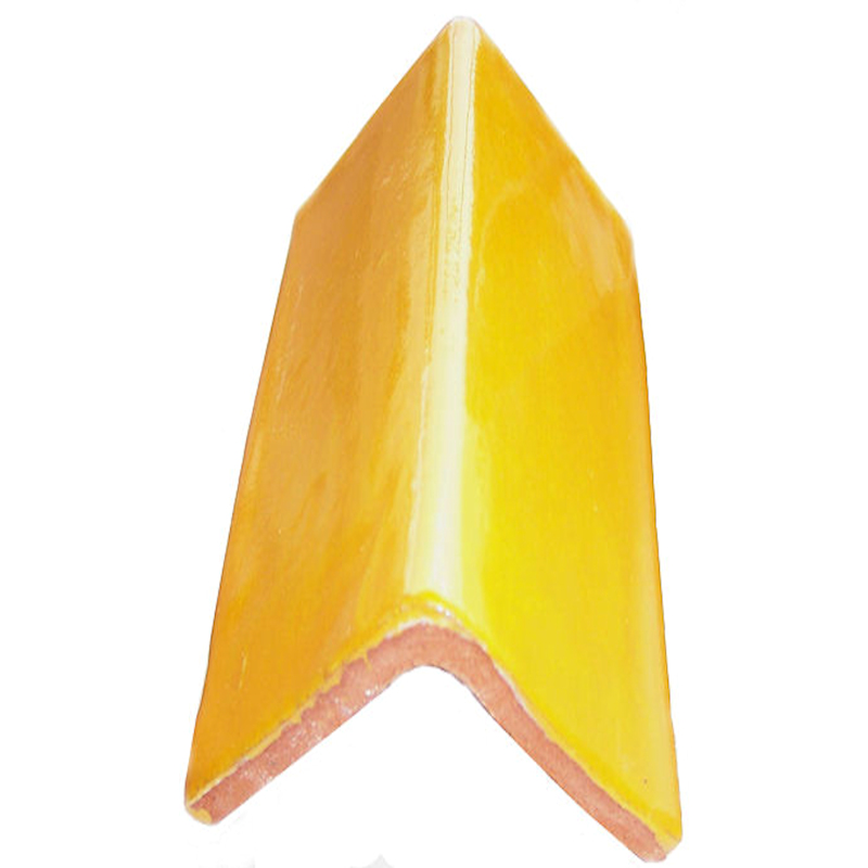 TalaMex Yellow Talavera Clay V-Cap 6 in. Close-Up