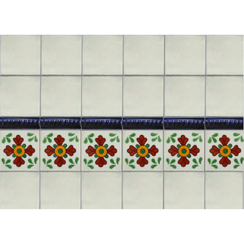 TalaMex Cobalt Blue Rope Molding 6 in. Details