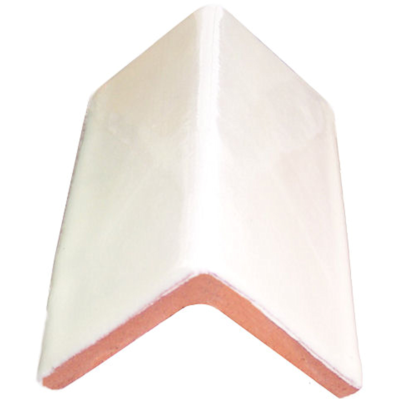 TalaMex Mexican White Talavera Clay V-Cap 4 in. Close-Up