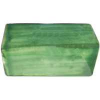 TalaMex Green Talavera Clay V-Cap 4 in.