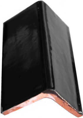 TalaMex Black Talavera Clay V-Cap 4 in. Close-Up