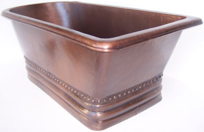 Terra Hammered Copper Tub