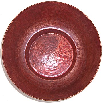 Natural Hammered Copper Bowl II Details