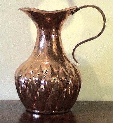 Polished Pineapple Copper Pitcher