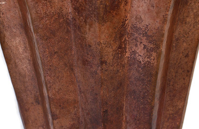 Star Tall Hammered Copper Vase Details