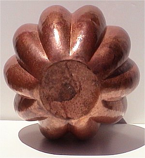 Folk Art Pumpkin Copper Vase Details