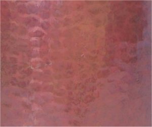 Small Round Hammered Copper Vase Close-Up