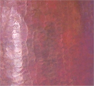 Small Oval Hammered Copper Vase Close-Up