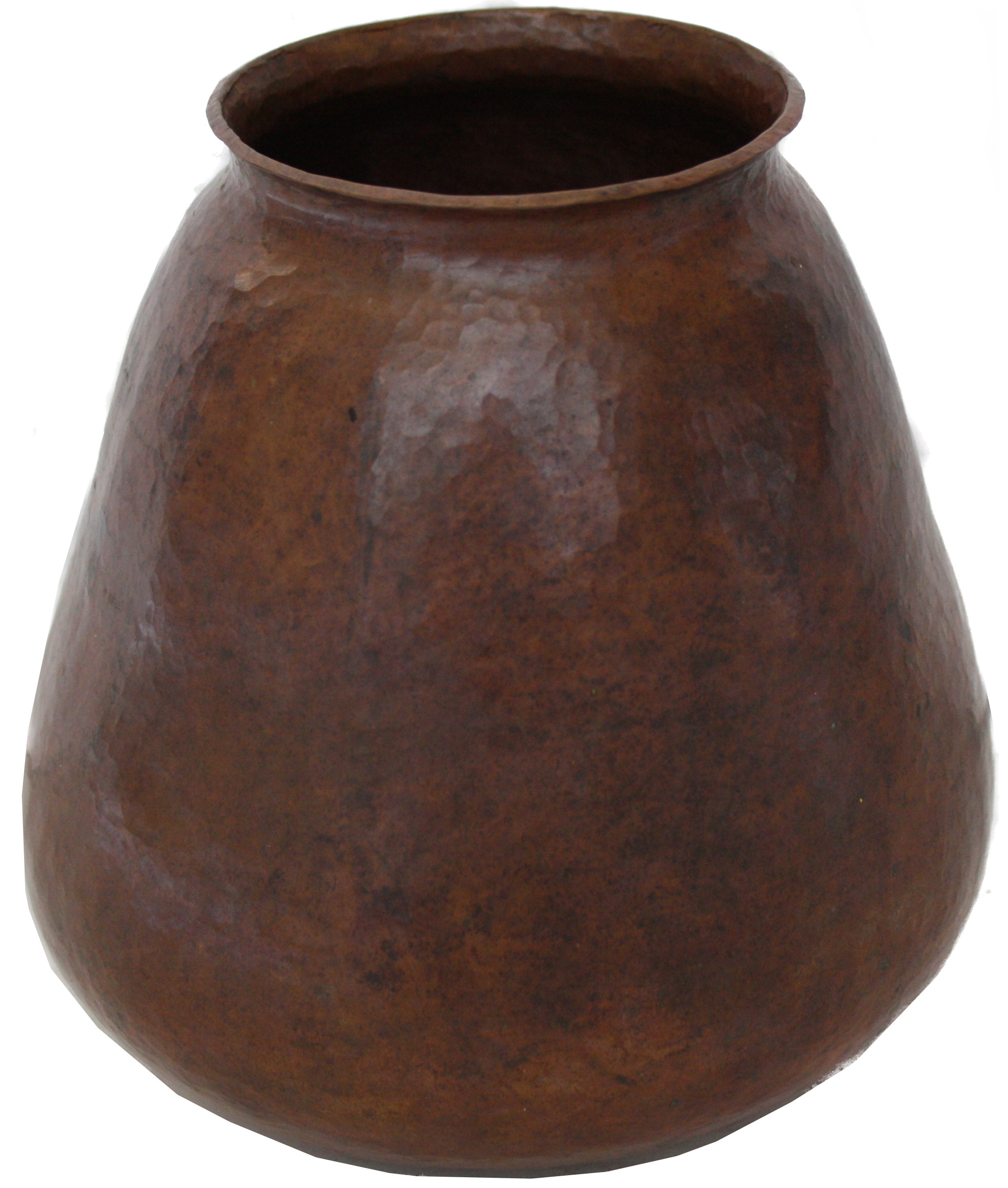 Hammered Peared Copper Vase