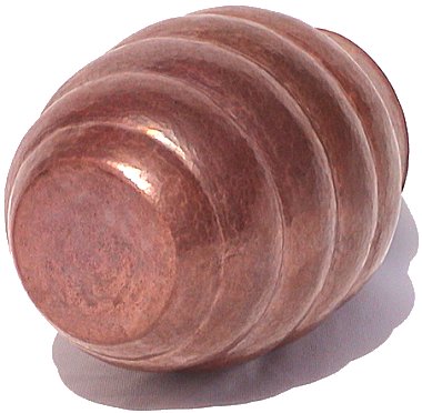 Hammered Round Snail Copper Vase Details
