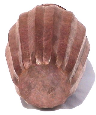 Hammered Round Pronged Copper Vase Details