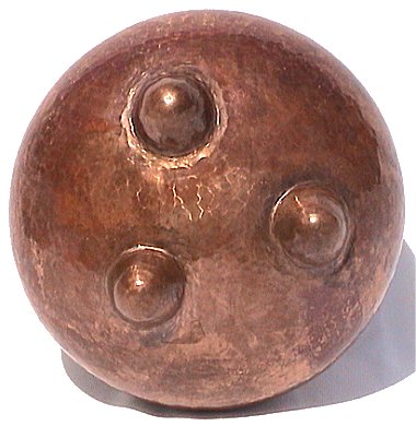 Arts & Crafts Chiseled Hammered Copper Vase Details