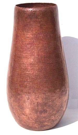 Arts & Crafts Tall Hammered Copper Vase