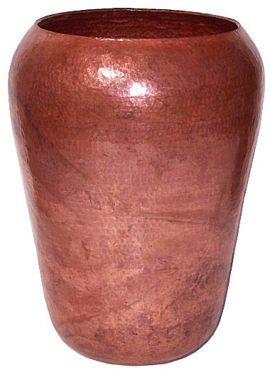 Van Erpe Tall Hammered Copper Vase