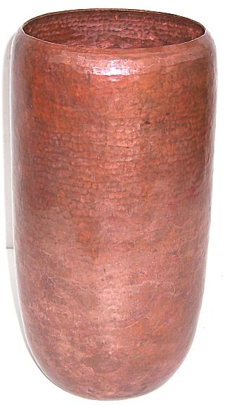 Classic Tall Hammered Copper Vase