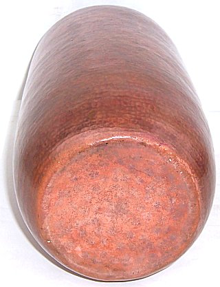 Classic Tall Hammered Copper Vase Details