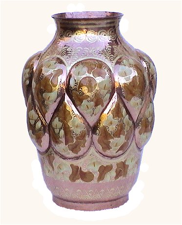Arts & Crafts Drops Golden Copper Vase