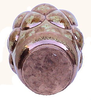 Arts & Crafts Drops Golden Copper Vase Close-Up