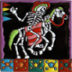 Horse Ride. Day-Of-The-Dead Clay Tile