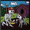 TalaMex Dog Lover. Day-Of-The-Dead Clay Tile