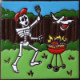 TalaMex BBQ Time. Day-Of-The-Dead Clay Tile