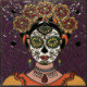 TalaMex Flowery Lady. Day-Of-The-Dead Clay Tile